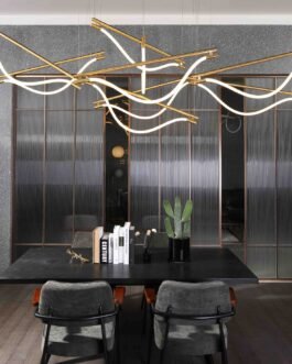 Gold Metal Led Chandelier