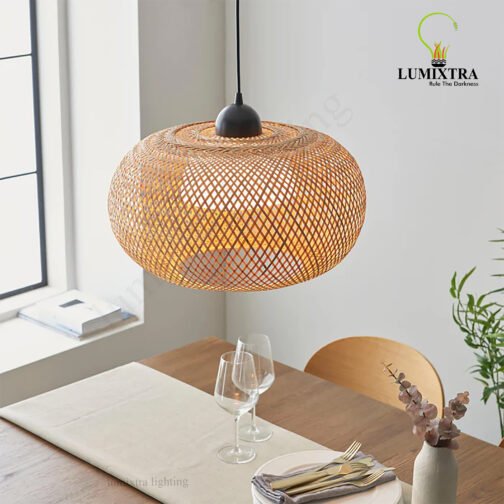 Bali Natural Bamboo Ceiling Pendant Light - Image 4