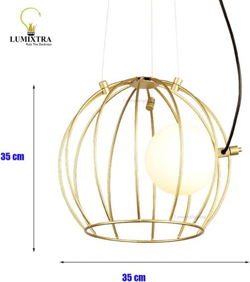 Gold Birdcage Chandelier Fixtures - Image 6