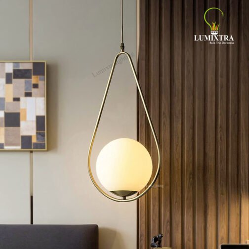 Gold Metal Darwin Hanging Pendant Light - Image 5