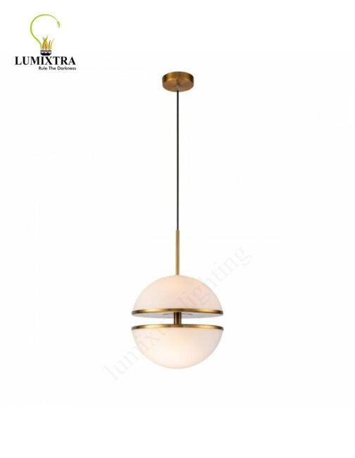 Abhira ball pendent  light in white and gold - Image 7