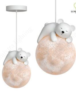 Moonwith bear  pendent lamp